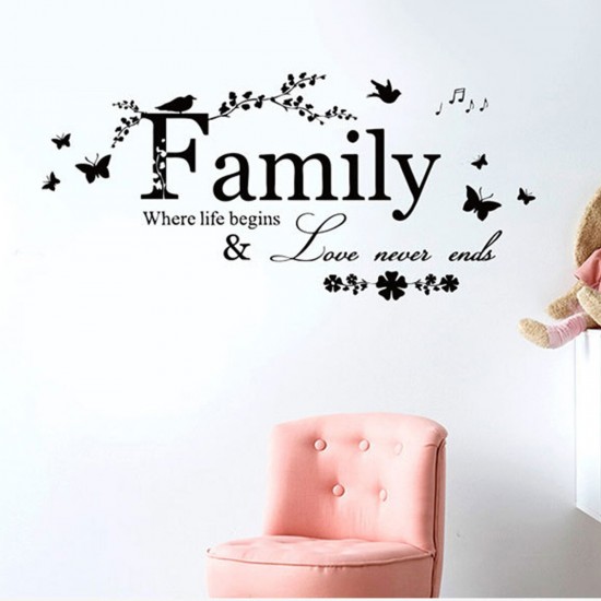 Family Quote Life Love Wall Sticker Removable Art Vinyl Home Decal Decor