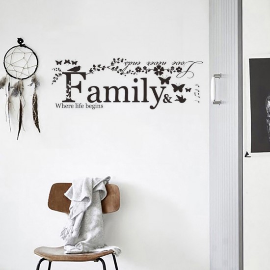 Family Quote Life Love Wall Sticker Removable Art Vinyl Home Decal Decor