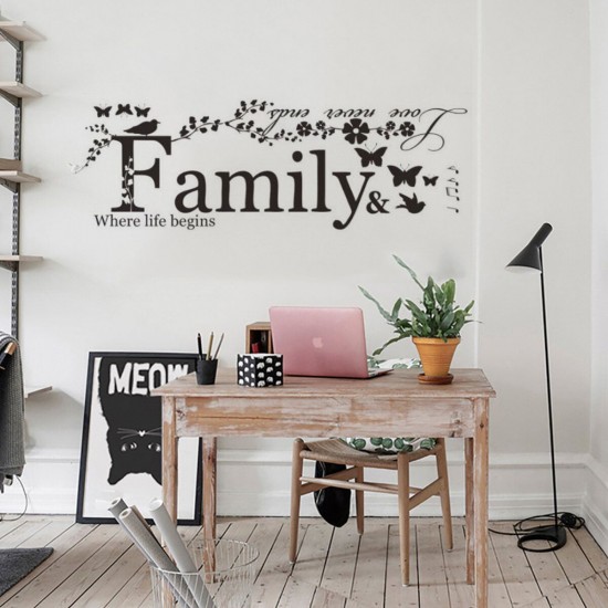 Family Quote Life Love Wall Sticker Removable Art Vinyl Home Decal Decor