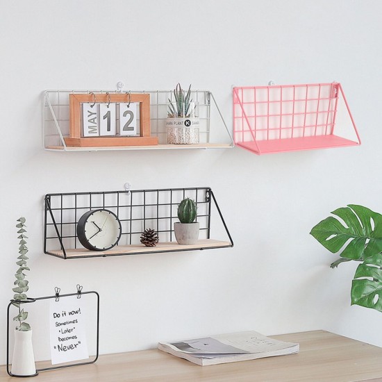 Fashion Wooden Iron Storage Holders Home Storage Shelf Wall Hanging Storage Box Fashion Wooden Iron Storage Holders Home Storage Shelf Wall Hanging Storage Box