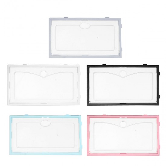Filp Cover Foldable Clear Plastic Shoe Racks Boxes Storage Organizer Stackable Tidy Single Box