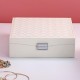 Flannel Square Jewelry Box Simple Layout 2 Layers Makeup Organizer Choker Ring Necklace Storage Box Flannel Square Jewelry Box Simple Layout 2 Layers Makeup Organizer Choker Ring Necklace Storage Box