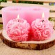 Flexible 3D Rose Flower Ball Mould Soft Silicone Soap Candle Making DIY Mold