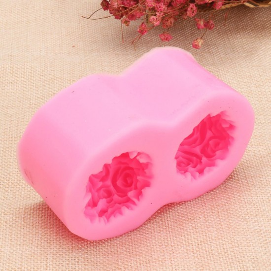 Flexible 3D Rose Flower Ball Mould Soft Silicone Soap Candle Making DIY Mold