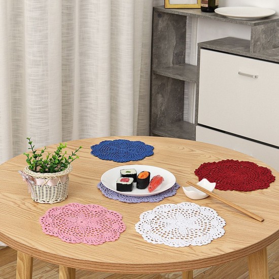 Floral Pattern Cotton Hand Crocheted Doilies Lace Doily