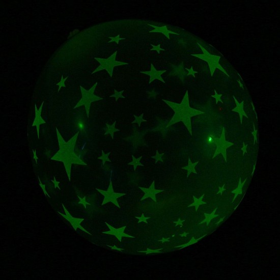 Fluorescent Balloon 12 Inch Luminous Balloon Transparent Luminous Wave Dot Balloon Full Of Flowers Glowing Balloon