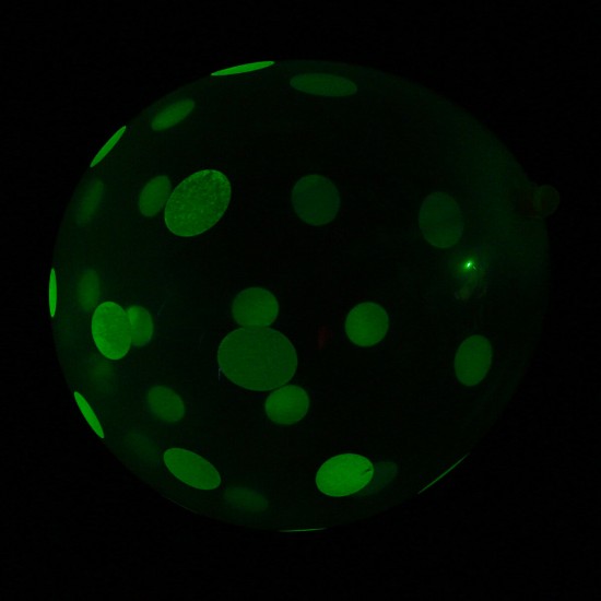 Fluorescent Balloon 12 Inch Luminous Balloon Transparent Luminous Wave Dot Balloon Full Of Flowers Glowing Balloon