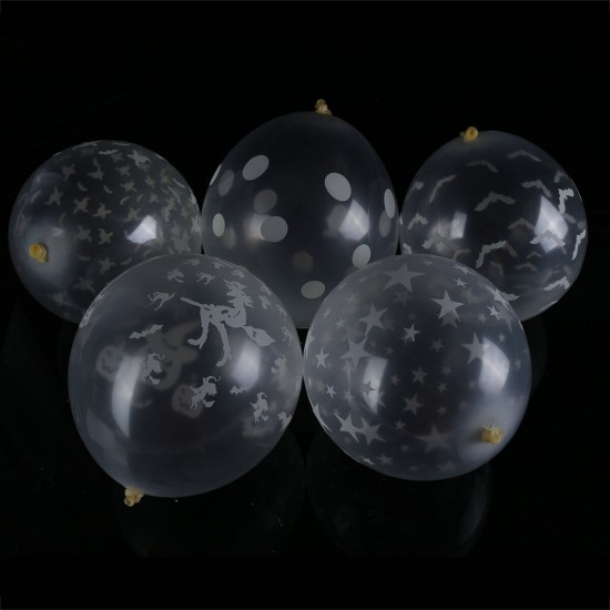 Fluorescent Balloon 12 Inch Luminous Balloon Transparent Luminous Wave Dot Balloon Full Of Flowers Glowing Balloon