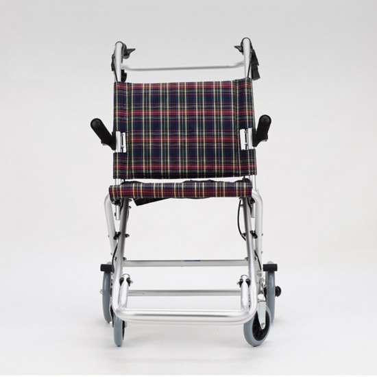 Foldable Lightweight Wheelchair Footrest Backrest Transport Folding Wheels