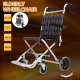 Foldable Lightweight Wheelchair Footrest Backrest Transport Folding Wheels