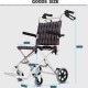 Foldable Lightweight Wheelchair Footrest Backrest Transport Folding Wheels