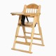Folding Adjustable Baby Wooden High Chair Table Seat Toddler Feeding Highchair Folding Adjustable Baby Wooden High Chair Table Seat Toddler Feeding Highchair