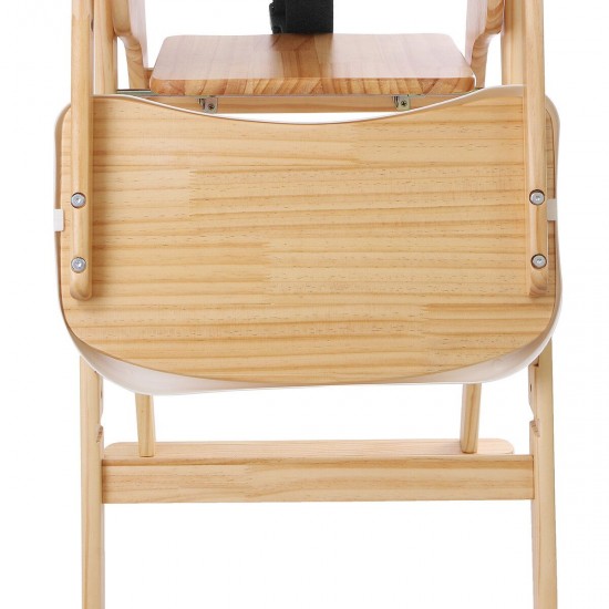 Folding Adjustable Baby Wooden High Chair Table Seat Toddler Feeding Highchair Folding Adjustable Baby Wooden High Chair Table Seat Toddler Feeding Highchair