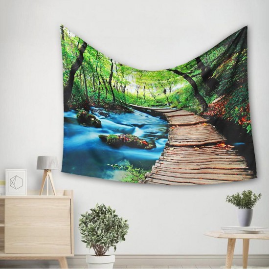 Forest Art Tapestry Wall Hanging Throw Bedspread Beach Towel Cloth Home Decor