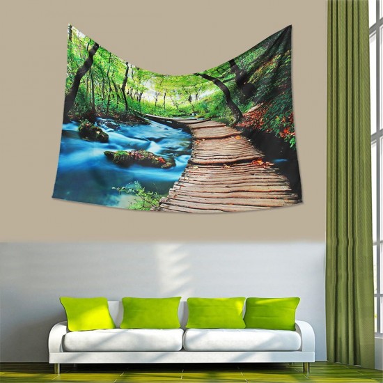 Forest Art Tapestry Wall Hanging Throw Bedspread Beach Towel Cloth Home Decor