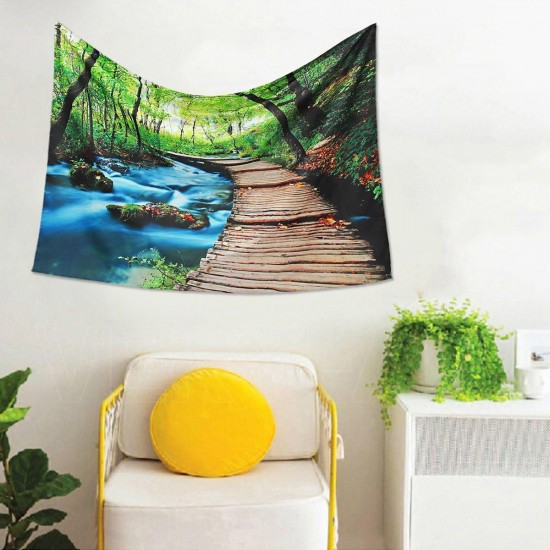 Forest Art Tapestry Wall Hanging Throw Bedspread Beach Towel Cloth Home Decor