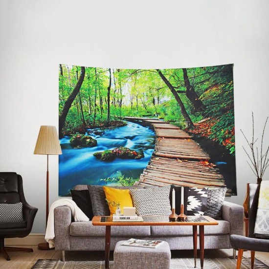 Forest Art Tapestry Wall Hanging Throw Bedspread Beach Towel Cloth Home Decor