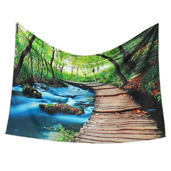 Forest Art Tapestry Wall Hanging Throw Bedspread Beach Towel Cloth Home Decor