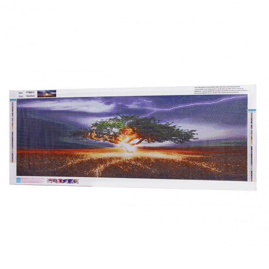 Full 5D Diamond Paintings Tool Sunset Tree Embroidery Canvas Art Crafts DIY Decor