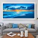Full Drill 5D Diamond Paintings Tool Sunset Sea Embroidery Canvas Home Art DIY Decorations