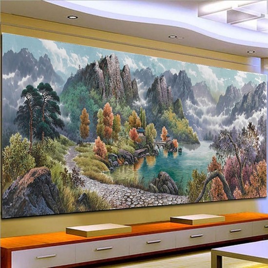 Full Drill DIY 5D Diamond Scenery Embroidery Art Painting Kits Home Decorations