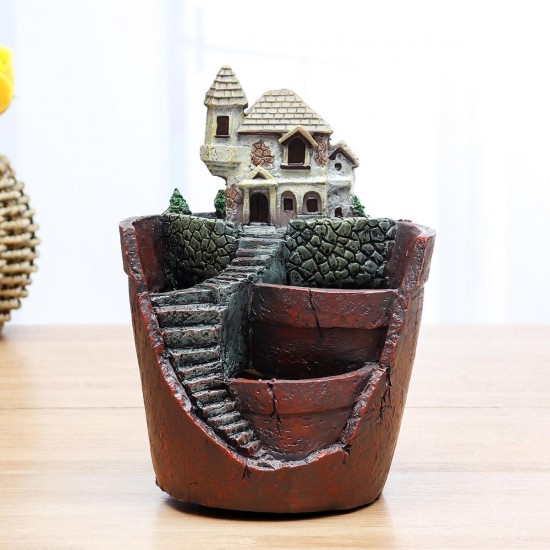 Garden Resin Succulent Plant Herb Flower Basket Plant Pot Trough Box Home Decorations