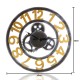 Gear Wall Clock Hollow-out Rome Digital Restaurant Decorative Bell Diameter 40cm