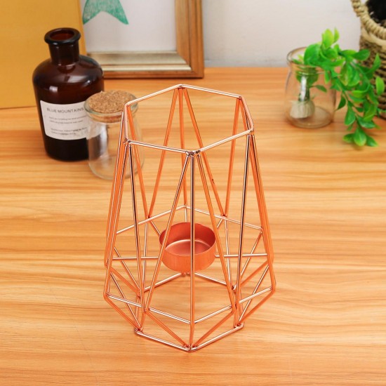 Geometric Candlestick Metal Iron Candle Holder Wedding Home Decorations Nordic Style