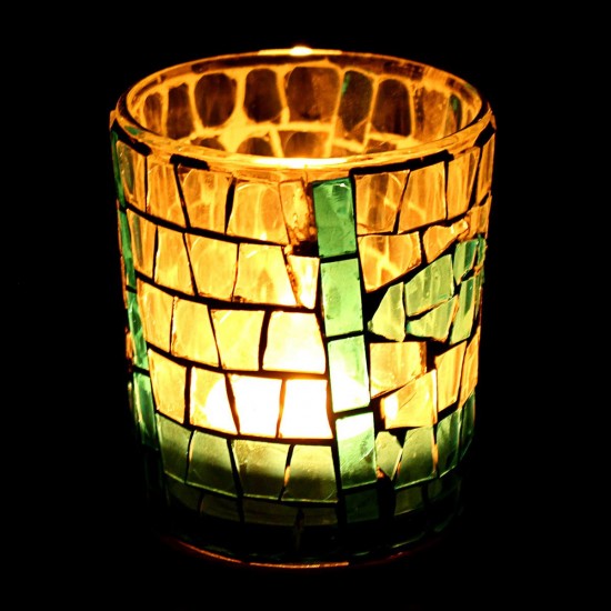 Glass Candle Holder Votive Moroccan Tea Light Table Lamp Candleholder