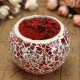 Glass Sparkling Mosaic Crystal Candle Holder Romantic Candle Container Valentine's Day Gift