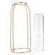 Glass Vase Flower Holder Plant Container Metal Line for Decorations Glass Vase Flower Holder Plant Container Metal Line for Decorations