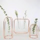 Glass Vase Flower Holder Plant Container Metal Line for Decorations Glass Vase Flower Holder Plant Container Metal Line for Decorations