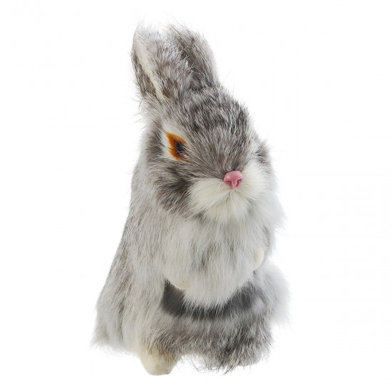 Gray/Yellow/Brown/White Rabbits Handmade Easter Bunnies Home Decorations Desktop Ornament