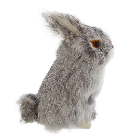 Gray/Yellow/Brown/White Rabbits Handmade Easter Bunnies Home Decorations Desktop Ornament Gray/Yellow/Brown/White Rabbits Handmade Easter Bunnies Home Decorations Desktop Ornament