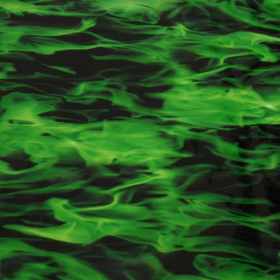 Green Fire Hydrographic Water Transfer Film Hydro Dipping DIP Print Car Film 150CM