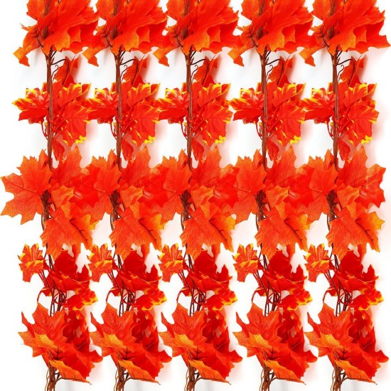 Green/Red Maple Leaf Artificial Vine Garland Foliage Plant Wedding Party Decor Green/Red Maple Leaf Artificial Vine Garland Foliage Plant Wedding Party Decor