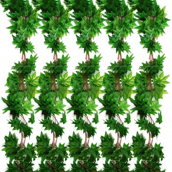 Green/Red Maple Leaf Artificial Vine Garland Foliage Plant Wedding Party Decor Green/Red Maple Leaf Artificial Vine Garland Foliage Plant Wedding Party Decor