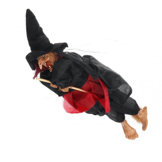 Halloween Hanging Witch Horror Voice Flashing Red Eyes Party Decor Haunted House Decorations