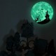 Halloween Moon Bat Glow In Dark Wall Sticker Luminous Removable Party Room Decorations