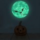 Halloween Moon Bat Glow In Dark Wall Sticker Luminous Removable Party Room Decorations Halloween Moon Bat Glow In Dark Wall Sticker Luminous Removable Party Room Decorations