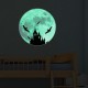 Halloween Moon Bat Glow In Dark Wall Sticker Luminous Removable Party Room Decorations