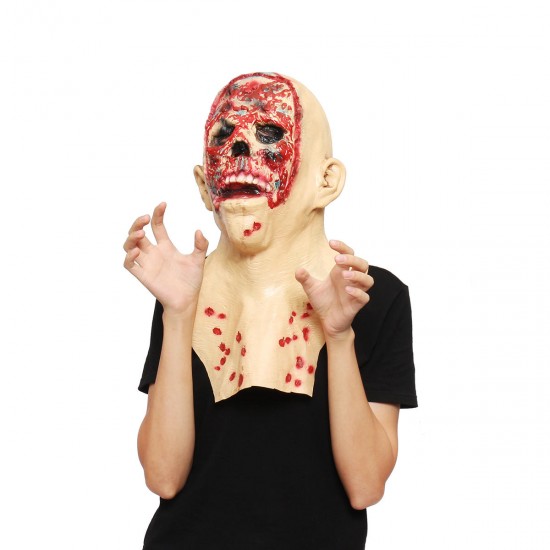 Halloween Zombie Mask Latex Face Melting Walking Dead Bloody Scary Head Costume Halloween Zombie Mask Latex Face Melting Walking Dead Bloody Scary Head Costume