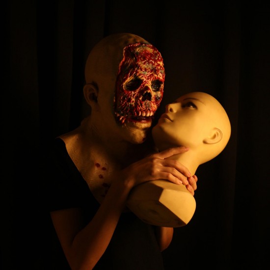 Halloween Zombie Mask Latex Face Melting Walking Dead Bloody Scary Head Costume Halloween Zombie Mask Latex Face Melting Walking Dead Bloody Scary Head Costume