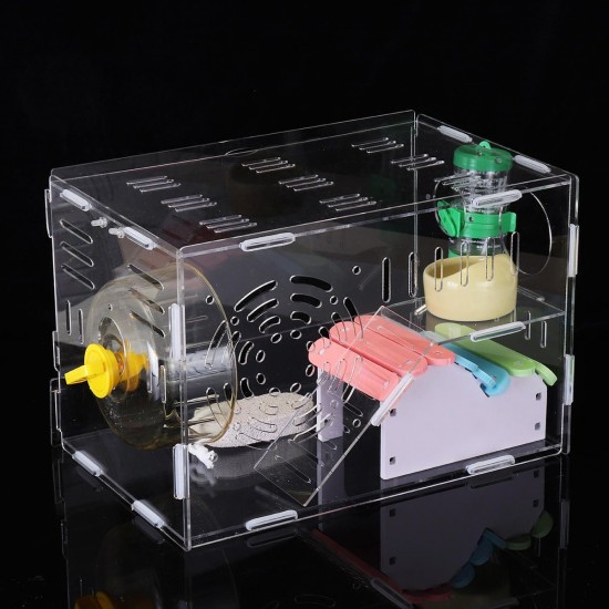 Hamster Acrylic Cage Clear 1 Layer Mice Mouse Castle Rat House Toy Pet Bed Kids Gift Hamster Acrylic Cage Clear 1 Layer Mice Mouse Castle Rat House Toy Pet Bed Kids Gift
