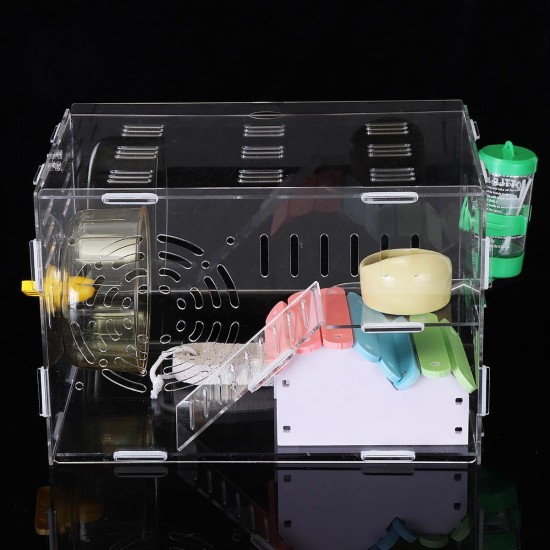 Hamster Acrylic Cage Clear 1 Layer Mice Mouse Castle Rat House Toy Pet Bed Kids Gift Hamster Acrylic Cage Clear 1 Layer Mice Mouse Castle Rat House Toy Pet Bed Kids Gift