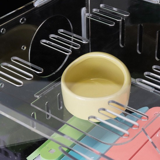 Hamster Acrylic Cage Clear 1 Layer Mice Mouse Castle Rat House Toy Pet Bed Kids Gift Hamster Acrylic Cage Clear 1 Layer Mice Mouse Castle Rat House Toy Pet Bed Kids Gift