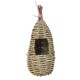 Hand-Woven Pet Bird Nest Hut Cage Feeder Parrot Parakeet Toy House Natural Outdoor