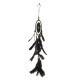 Handmade Dream Catcher Black Feather Wood Beads Balcony Room Wall Hanging Decorations