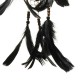 Handmade Dream Catcher Black Feather Wood Beads Balcony Room Wall Hanging Decorations