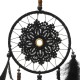 Handmade Dream Catcher Black Feather Wood Beads Balcony Room Wall Hanging Decorations